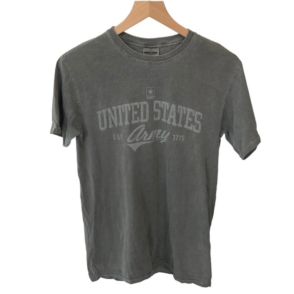 Army Short Sleeve Shirt United States Neutral Gray 100% Cotton - Picture 1 of 8